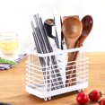 thumbnail image 4 of Cesta hueca de hierro para palillos y cucharas, montada en la pared | Organizador de utensilios de cocina | Escurridor para fiestas, camping y picnics, 4 of 6