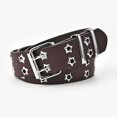 thumbnail image 2 of Fashion Men Women Punk style Chain Belt Adjustable Hollow star Double breasted Buckle Metal Buckle Leather Jeans Waistband, 2 of 5