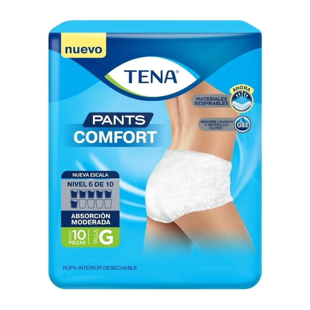 Ropa interior desechable Tena Pants Comfort talla grande 10 pzas