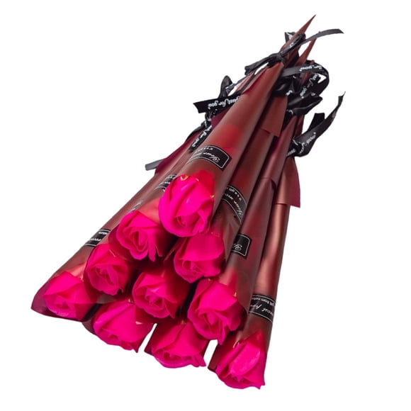 Regalo de Decoración Del Día de San Valentín Brillante Modelo Uno Jabón Rosa Flor Calle Barrado Regalo Empresas Actividades Centro Comercial Abrir 28 cm Regalos de Día de San Valentín de Plástico Rojo