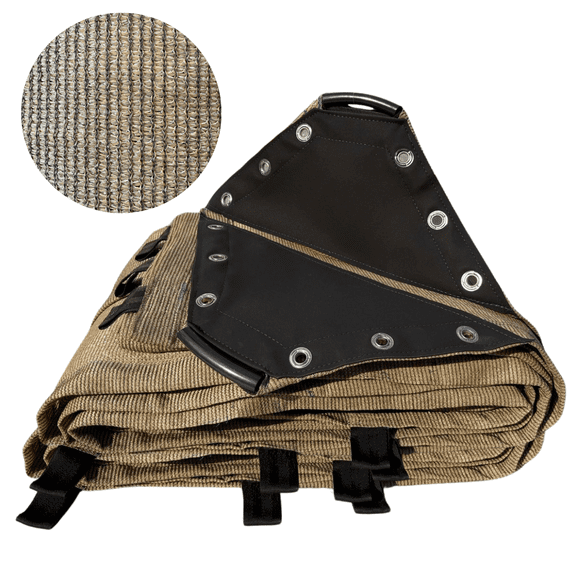 Malla Sombra INMATMEX 10x3 Mts Beige 90% Reforzada