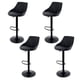 thumbnail image 1 of Sillas de Bar para Barra de Cocina con Respaldo y Reposapies de Altura Ajustable Bancos para Bar con Asiento Acolchado Diseño Elegante Set de 4 Piezas Full Black, 1 of 1