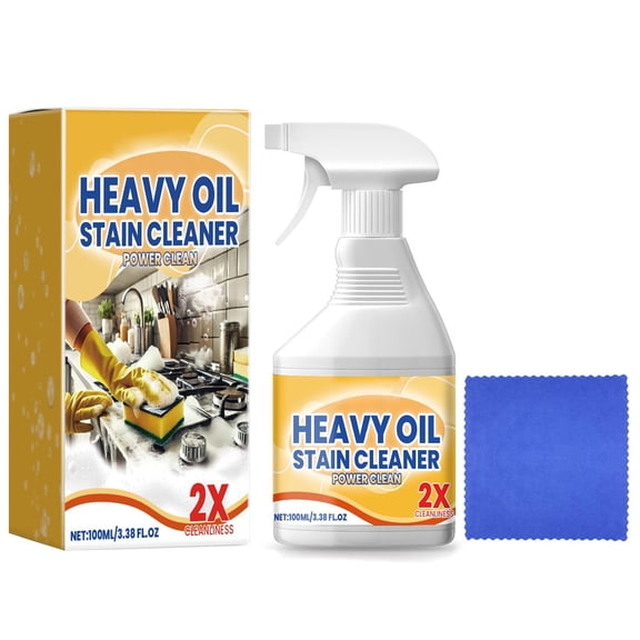 Quitamanchas de Aceite de Cocina, Limpiador de Campanas Extractoras, Purificador de Humos de Aceite, Quitamanchas de Aceite Pesado, 100 Ml X 2