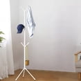 thumbnail image 1 of Perchero metálico triangular | Soporte de suelo que ahorra espacio para ropa, gorras, bolsas | Montaje fácil y desmontable | Organizador moderno resistente para entrada, dormitorio, salón | Diseño, 1 of 8
