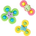 thumbnail image 1 of Juego de 3 juguetes giratorios para niños, con ventosas, divertidos spinners para el baño. Regalos para bebés y cumpleaños., 1 of 5