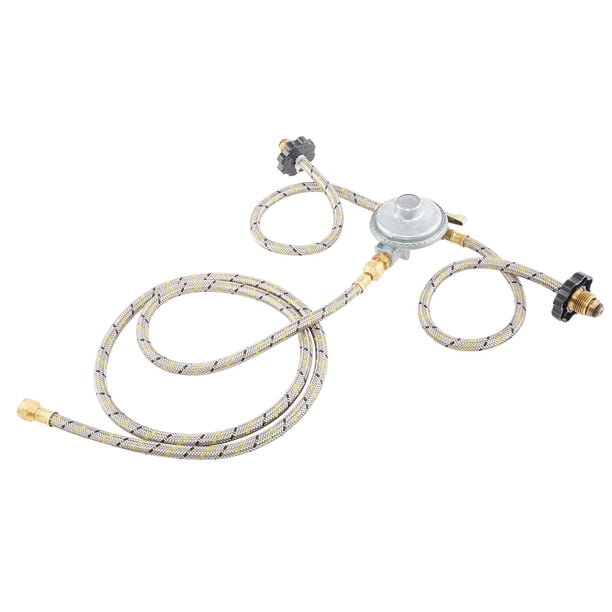 Kit de Instalación IUSA Para 2 Tanques de Gas L.P. Baja Presión plateado