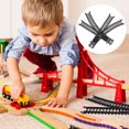 thumbnail image 3 of 1 juego de accesorios para vías de tren, vías de tren de plástico, modelo de juguete para construir vías de ferrocarril para árbol de Navidad, mesa de comedor., 3 of 7