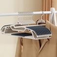 thumbnail image 1 of Perchas antideslizantes de plástico en pack de 10 | Hombros sin corredera, organización de armarios que ahorran espacio | Multicolor gris negro naranja azul marino | Gancho pequeño impermeable, 1 of 6