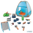 thumbnail image 4 of Juego de camping para niños con tienda de campaña, equipo de camping, juego de simulación para niños pequeños 21 piezas, 4 of 9