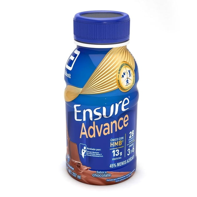 Fórmula Nutricional Ensure Advance Sabor Chocolate Botella de 237ml