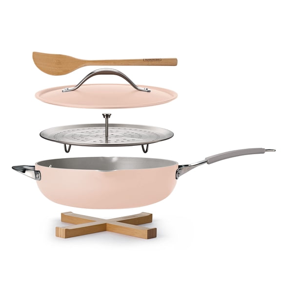 Set de Sartén de Cerámica Antiadherente Tramontina 5 L – Saltear, Freír y Guisar
