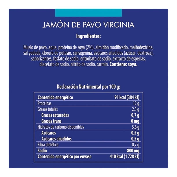 Imagen 2 de Jamón de pavo FUD virginia 450 g