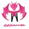 thumbnail image 2 of Conjuntos de alas de cola de dinosaurio, juguetes de dragón, ropa de Halloween, decoración, cosplay, dragón Rojo, 2 of 7