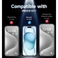 thumbnail image 2 of Protector de pantalla MAGIC JOHN de cristal templado para iPhone 15 de 6.1 pulgadas, 2 of 6