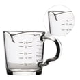 thumbnail image 3 of taza medidora de vidrio resistente a la temperatura con dos bocas y escala., 3 of 8
