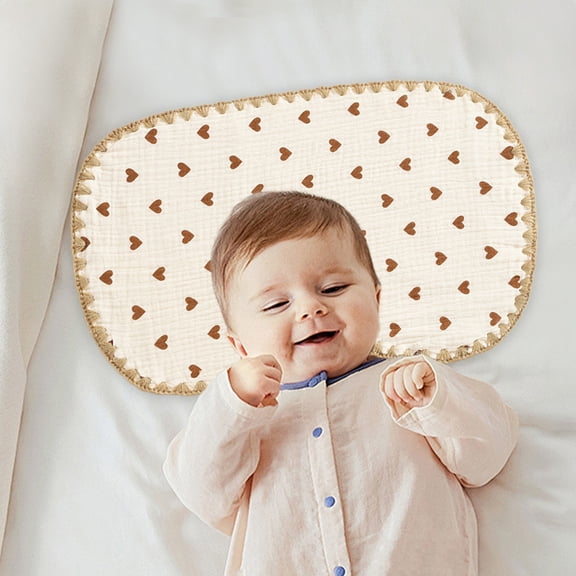 Almohada para bebé, protección para la cabeza del recién nacido, fresca para el verano, de gasa de algodón