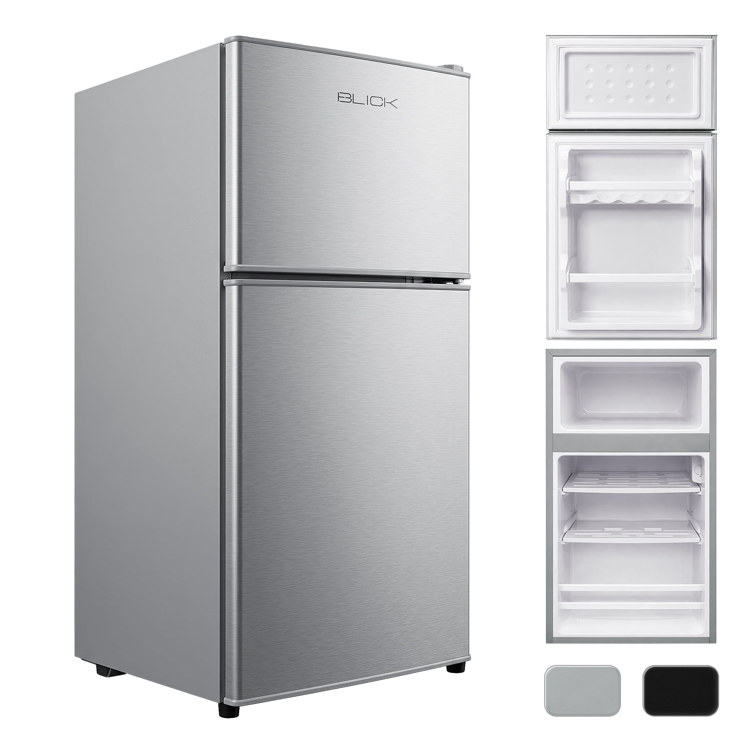 Frigobar Refrigerador 86L Congelador Freezer Enfriador 3 Pies Color Plateado Blick
