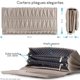 thumbnail image 3 of Cartera grande para mujer SQbags con pliegues elegantes blanca, 3 of 4
