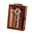 thumbnail image 4 of Portador doble de botellas de vino, caja de exhibición de vino, estuche festivo, cajas de regalo para 2 botellas, caja de embalaje de madera para boda, 4 of 9