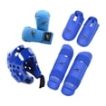 thumbnail image 1 of Equipo de entrenamiento de taekwondo, guantes, equipo de boxeo, casco de boxeo Azul S, 1 of 9