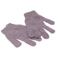 thumbnail image 4 of FELTECHELECTR par de guantes exfoliantes de baño de cinco dedos para ducha, sauna, hombres y mujeres (morado), 4 of 7