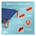 thumbnail image 2 of Cama Elevada para Perro con Malla Transpirable, Catre de Mascotas Esquimal(Azul - Rojo,110x76x20 cm), 2 of 7