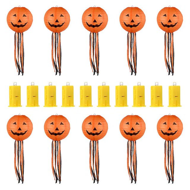 Linterna de papel de 20 piezas para decoraciones de Halloween