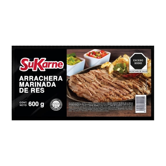 Arrachera De Res Sukarne Marinada 600 G