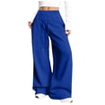 thumbnail image 3 of RKSTN Wide Leg Sweatpants for Women Plus Size High Waist Wide Leg Athletic Jogger Pants Womens Casual Solid Baggy Comfy Drawstring Running Gym Fitness Sport Pant with Pockets, 3 of 9