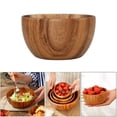 thumbnail image 3 of Ensaladera redonda de madera, utensilios de cocina para el hogar y restaurantes, ideal para mezclar arroz y fideos. Los 8x6cm, 3 of 9
