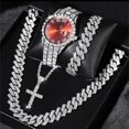 thumbnail image 2 of Joyas Giffor for hombre, juego de 3 y 4 collares de hip hop, reloj, collar y pulsera Mayer Migu, collar con cruz for regalo de novio., 2 of 4