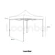 thumbnail image 4 of Combo Toldo Padua Blanco Impermeable 3x3 con Dos Mesas Plegables Blancas 1.8 metros Tipo Portafolio LOOMBER, 4 of 6
