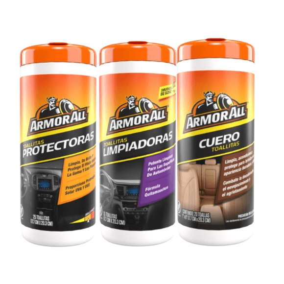 Kit Toallas Limpiadoras ArmorAll 2x25 uds 1x20 uds Protección Total