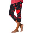 thumbnail image 3 of TaTaai Valentine's Day Love Print Stretchy Breathable Women Tight Yoga Pants High Waisted Non-see-through Elastic Gym Casual Daily Full Length Leggings Gift, 3 of 5