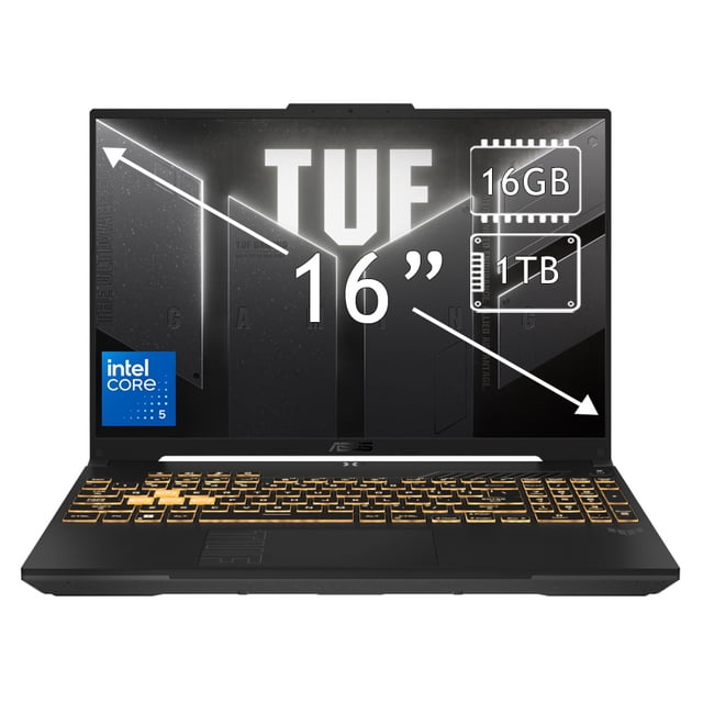 Laptop Asus TUF Gaming 16" Core 5 16GB 1TB Negro FX607VU