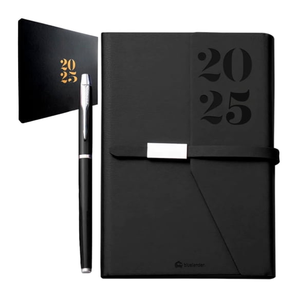 Agenda 2025 Bluelander, Bolígrafo, Organizadora, Planificador Diario, Semanal, Mensual