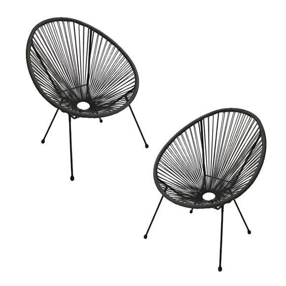 Ilios INNOVA Sillas Estilo Acapulco con Estructura de Acero y Diseño Retro Moderno – Ideales para Exterior e Interior, Ergonómica y Fáciles de Limpiar