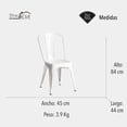 thumbnail image 4 of Juego de 2 Sillas de Jardín Stay Elit Apilables Metal Tolix Color Negro 100 kg, 4 of 6