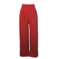thumbnail image 5 of TaTaai Ladies' Elastic High Waist Wide Leg Jeans, Versatile Loose Straight Leg Pants, All Season Casual Fashion Jeans Gift, 5 of 5