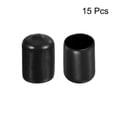 thumbnail image 2 of Uxcell 15pcs Tapones de Goma 5/8"(15.5mm) ID Cubierta Redonda de Tapón Negro, 2 of 5