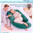 thumbnail image 3 of Almohada de Embarazo AMCATON 152 cm Azul Marino en Forma U, 3 of 7