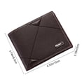 thumbnail image 3 of Cartera de cuero Cartera delgada para hombres con clip para dinero Cartera simple con doble pliegue Carteras para hombres con compartimento para tarjetas de crédito Cartera para hombres con monedero O, 3 of 6