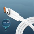 thumbnail image 4 of Cable tipo C de 66 W, cable de datos de 6 A, carga rápida, puerto naranja elástico. Longitud 1M, 4 of 7