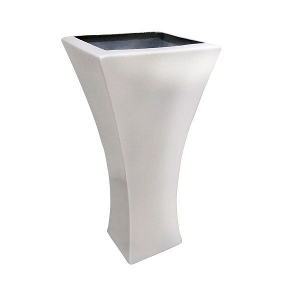 Maceta de Fibra de Vidrio Francés Grande Blanco FibraFormas
