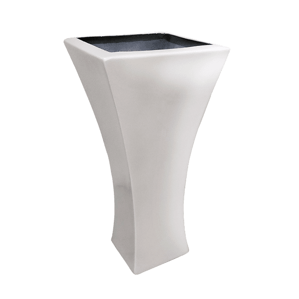 Maceta de Fibra de Vidrio Francés Grande Blanco FibraFormas