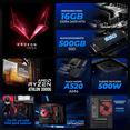 thumbnail image 3 of Computadora Escritorio Completa Xtreme PC Gaming AMD Radeon Vega 3 Athlon 3000G 16GB SSD 500GB Monitor 23.8 75Hz WIFI Black juegos casuales, trabajo y estudio, 3 of 6