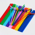 thumbnail image 3 of Nvzi Disposable Plastic Flexible Bendable Drinking Straws 100Pcs Straws for Juice Drinks-Green, 3 of 5