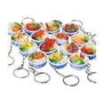 thumbnail image 2 of Herramientas y mejoras para el hogar Llavero con forma de cuchara de arroz y tapa de comida simulada, juguete de comida simulada, cuenco pequeño de porcelana azul y blanca, colgante, bolsa de arroz se, 2 of 8