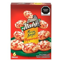 Caja de pizza Bagel Little Italy de pepperoni con 6 pzas