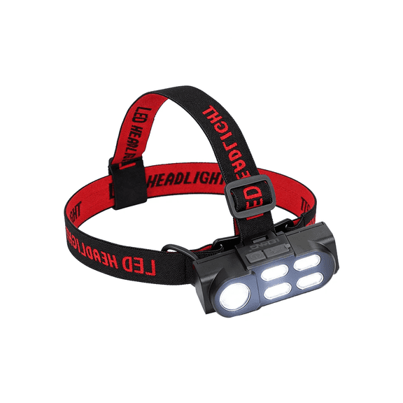"1600mah Lámpara Led Cabeza Minera Recargable Con Batería Belug Rojo negro "